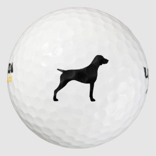German Shorthaired Pointer Silhouette Golf Balls