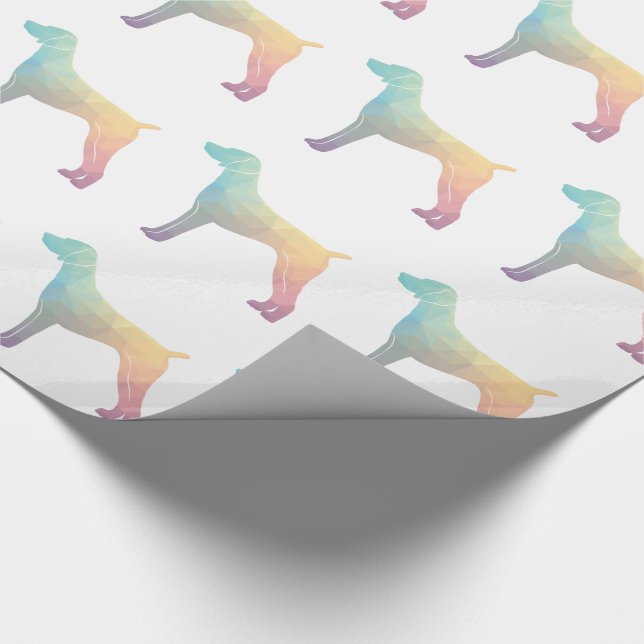 German Shorthaired Pointer Silhouette pastel Wrapping Paper (Corner)