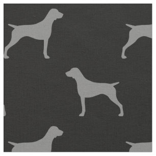 German Shorthaired Pointer Silhouettes Pattern Fabric