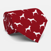 German Shorthaired Pointer Silhouettes Pattern Red