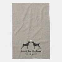 German Shorthaired Pointer Silhouettes with Heart