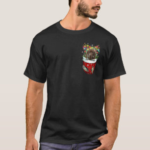 German Shorthaired Pointer Snow Pocket Dogs Chris T-Shirt