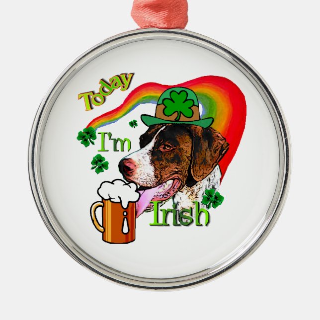 German Shorthaired Pointer St Pattys Metal Ornament (Front)