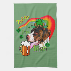 German Shorthaired Pointer St Pattys Tea Towel