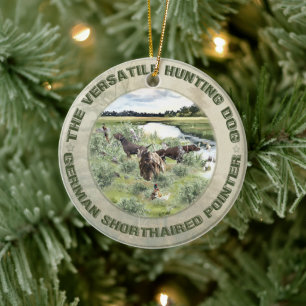 German Shorthaired pointer  sticker Ceramic Ornament