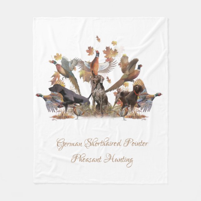 German Shorthaired Pointer Tapestry Outdoor Pillow Fleece Blanket (Front)