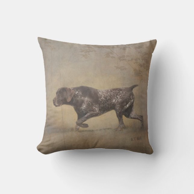 German Shorthaired Pointer Tapestry Poster Acrylic Cushion (Front)