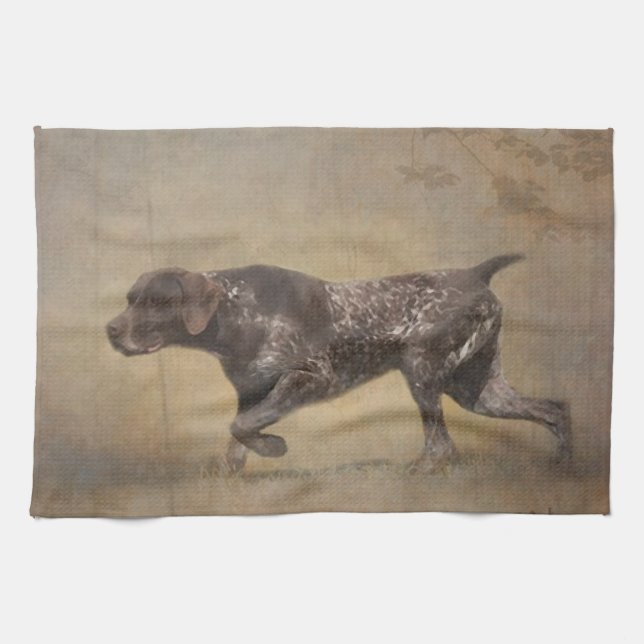 German Shorthaired Pointer Tapestry Poster Acrylic Tea Towel (Horizontal)