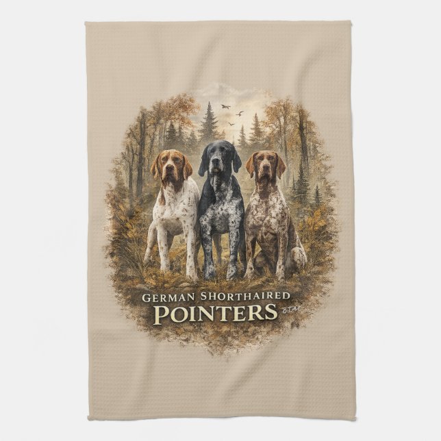 German Shorthaired Pointer  Tea Towel (Vertical)
