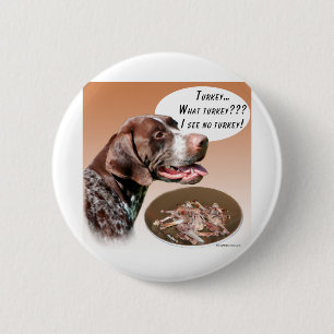 German Shorthaired Pointer Turkey 6 Cm Round Badge