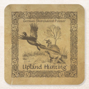 German Shorthaired Pointer, Upland Hunting Square Paper Coaster