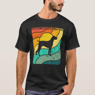 German Shorthaired Pointer Vintage Sunset Mum Dad T-Shirt