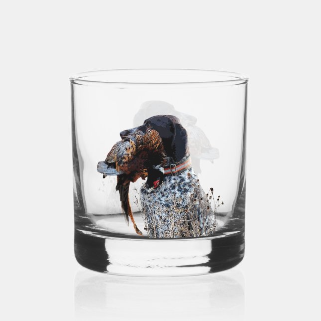 German Shorthaired Pointer Whiskey Glass (Front)