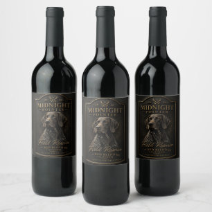 German Shorthaired Pointer Wine Label