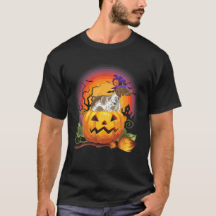 German Shorthaired Pointer Witch Pumpkin Halloween T-Shirt
