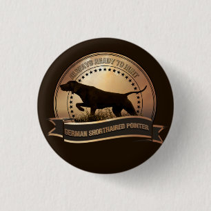 German Shorthaired Pointer, ZACHAR Tapestry Poster 3 Cm Round Badge