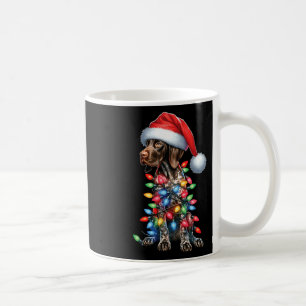 German Shorthaired Pointerdog Lovers Santa Hat Chr Coffee Mug
