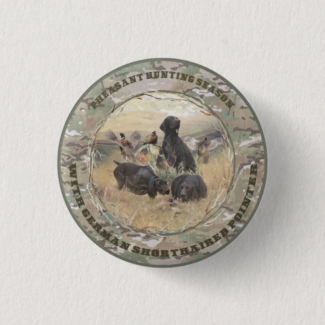 German Shorthaired Pointers  3 Cm Round Badge (Front)