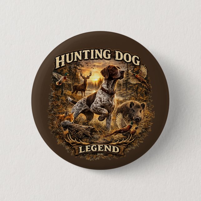 German Shorthaired Pointers  6 Cm Round Badge (Front)