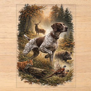 German Shorthaired Pointers Acrylic Invitations