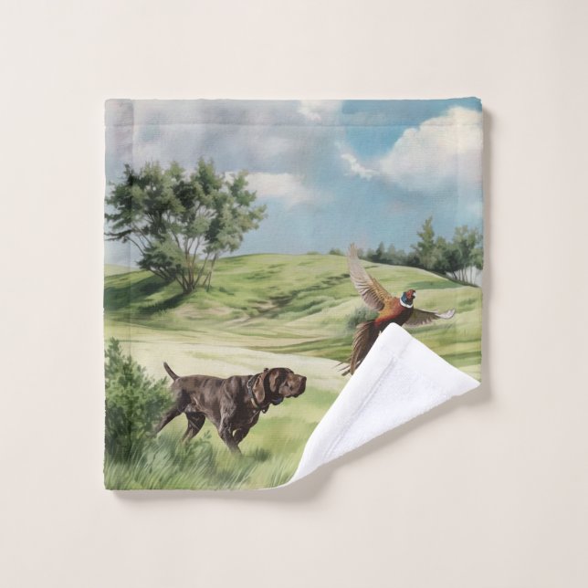 German Shorthaired Pointers  Bath Towel Set (Wash Cloth)