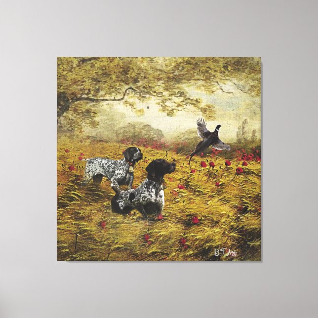 German Shorthaired Pointers Canvas Print (Front)