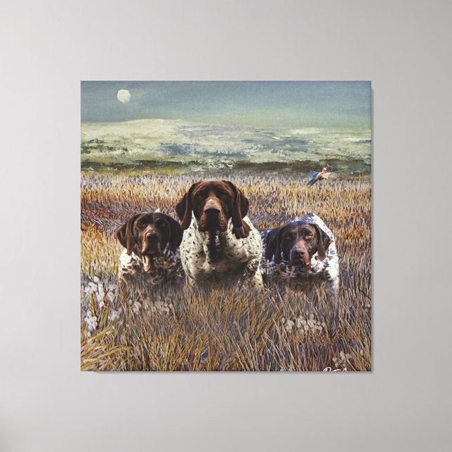 German Shorthaired Pointers  Canvas Print (Front)