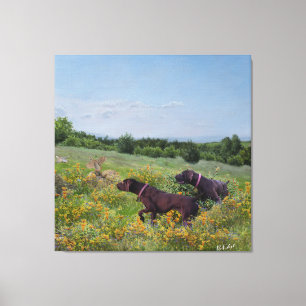 German Shorthaired Pointers Canvas Print