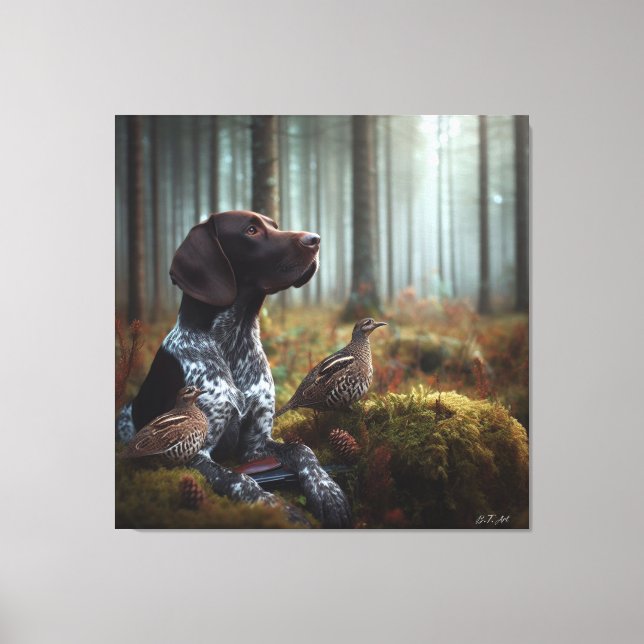 German Shorthaired Pointers Canvas Print (Front)