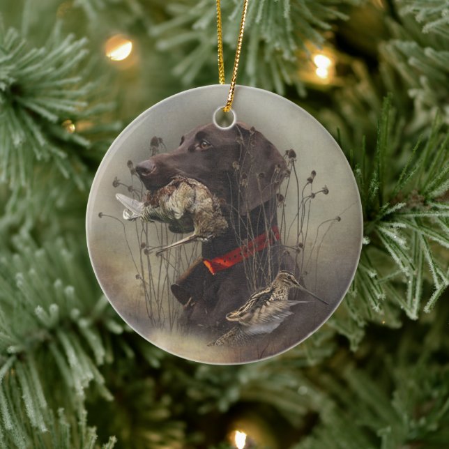German Shorthaired Pointers Ceramic Ornament (Tree)
