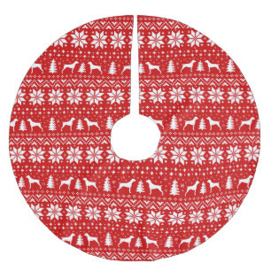 German Shorthaired Pointers Christmas Pattern Brushed Polyester Tree Skirt