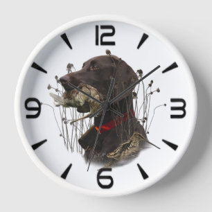 German Shorthaired Pointers Clock