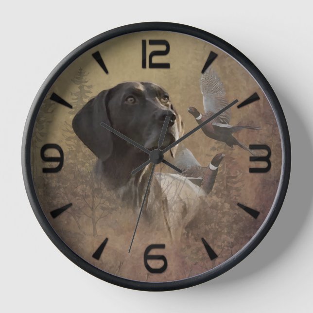 German Shorthaired Pointers Clock (Front)