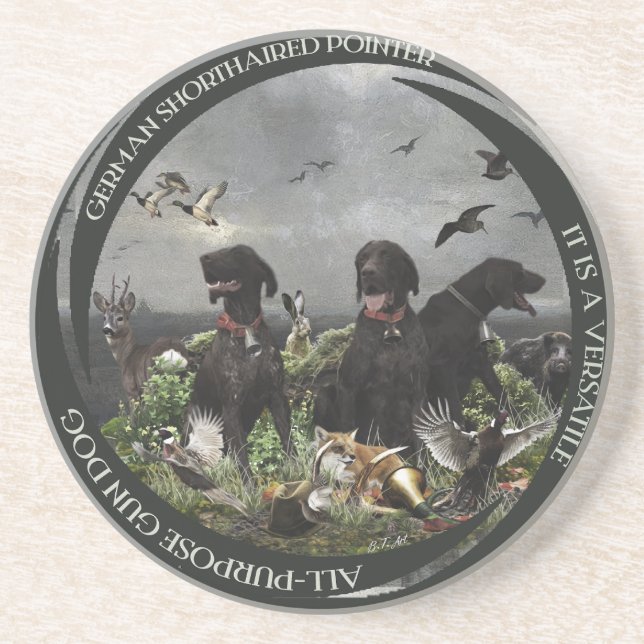 German Shorthaired Pointers Coaster (Front)