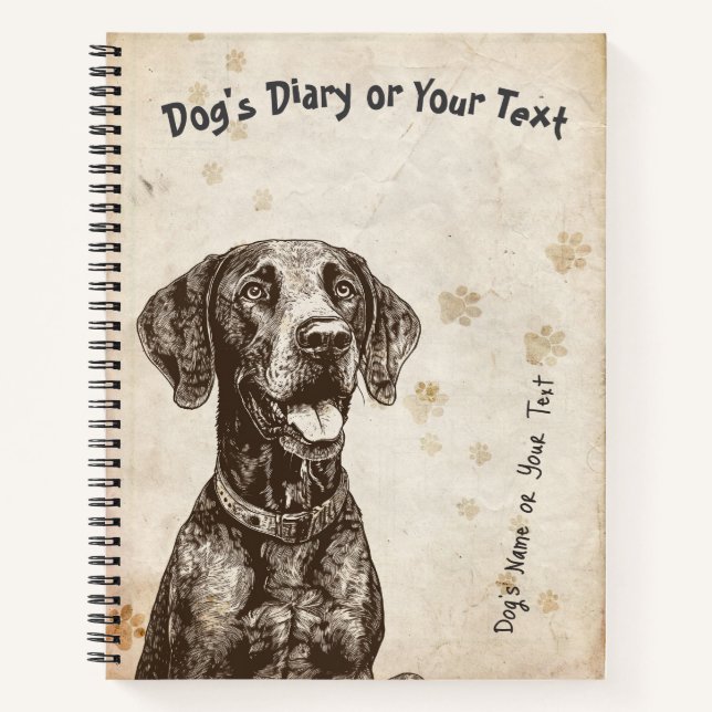 German Shorthaired Pointer's Diary Notebook (Front)