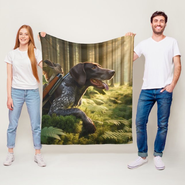 German Shorthaired Pointers Fleece Blanket (In Situ)