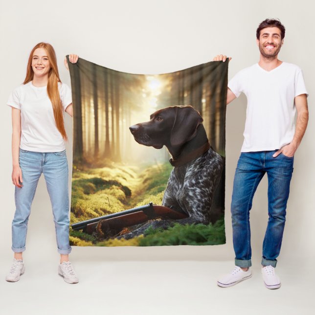 German Shorthaired Pointers Fleece Blanket (In Situ)