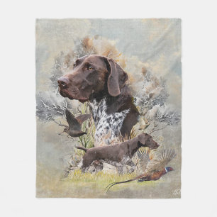 German Shorthaired Pointers Fleece Blanket