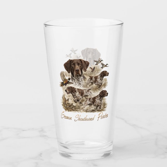 German Shorthaired Pointers  Glass (Front)