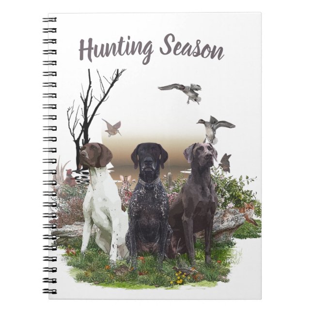 German Shorthaired Pointers (GSP), a hunting pheas Notebook (Front)