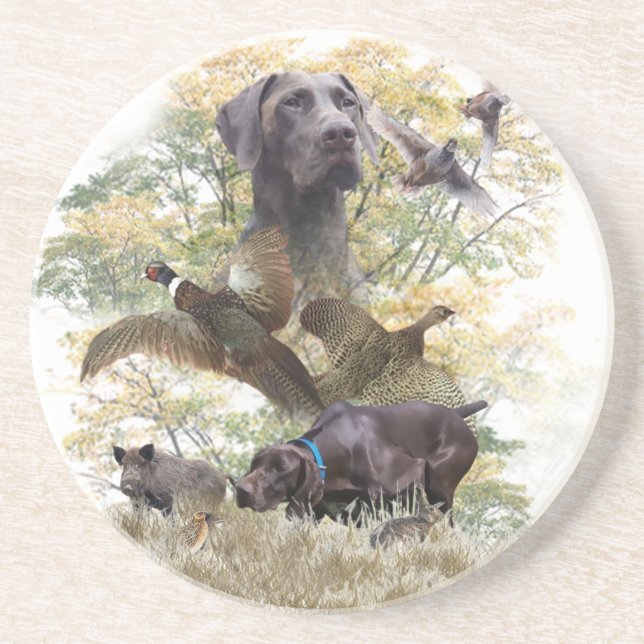 German Shorthaired Pointers (GSP)  Coaster (Front)