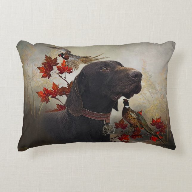 German Shorthaired Pointers (GSP)    Decorative Cushion (Front)
