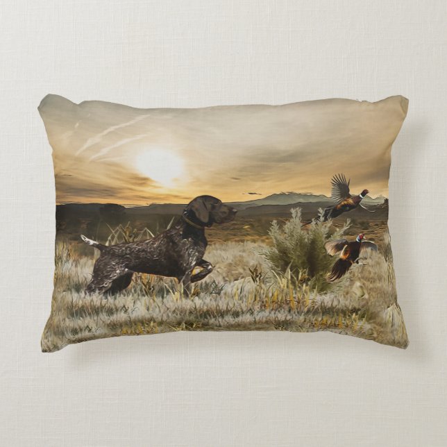 German Shorthaired Pointers (GSP)     Decorative Cushion (Front)
