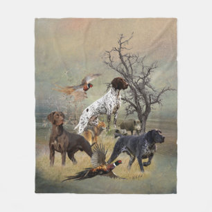 German Shorthaired Pointers (GSP) Fleece Blanket