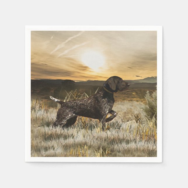 German Shorthaired Pointers (GSP)    Napkin (Front)