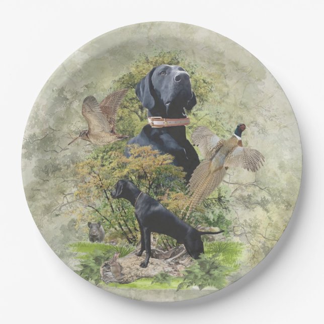 German Shorthaired Pointers (GSP)       Paper Plate (Front)