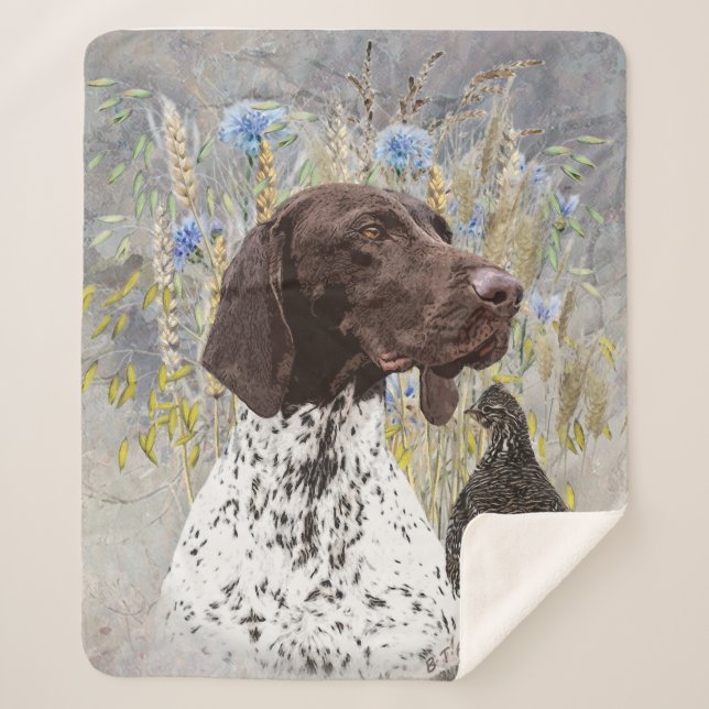German Shorthaired Pointers (GSP)    Sherpa Blanket (Front)