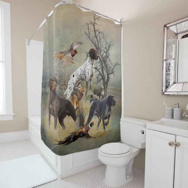 German Shorthaired Pointers (GSP)       Shower Curtain (In Situ)