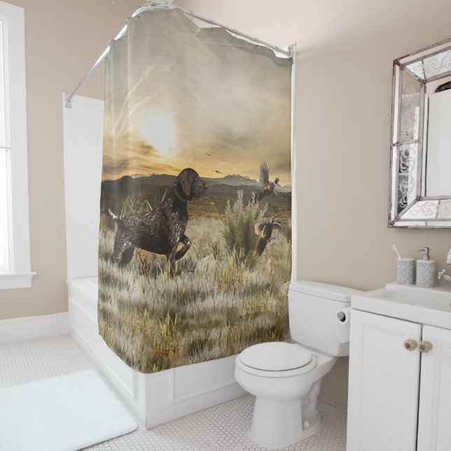 German Shorthaired Pointers (GSP)     Shower Curtain (In Situ)