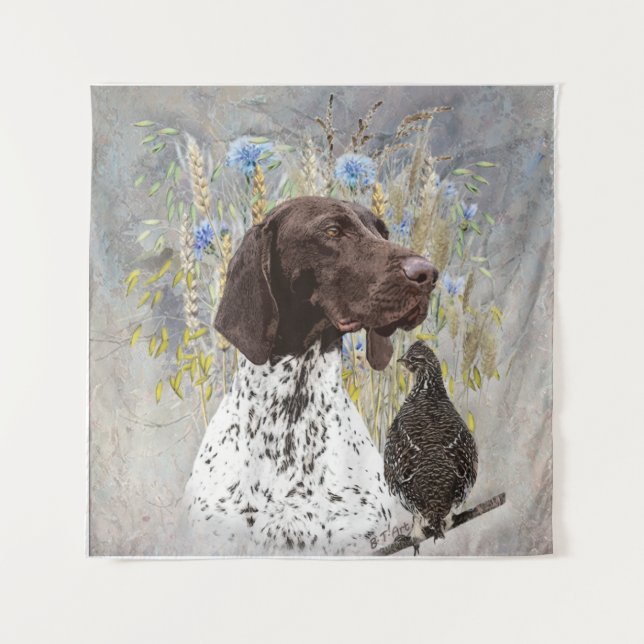 German Shorthaired Pointers (GSP) Tapestry (Front)